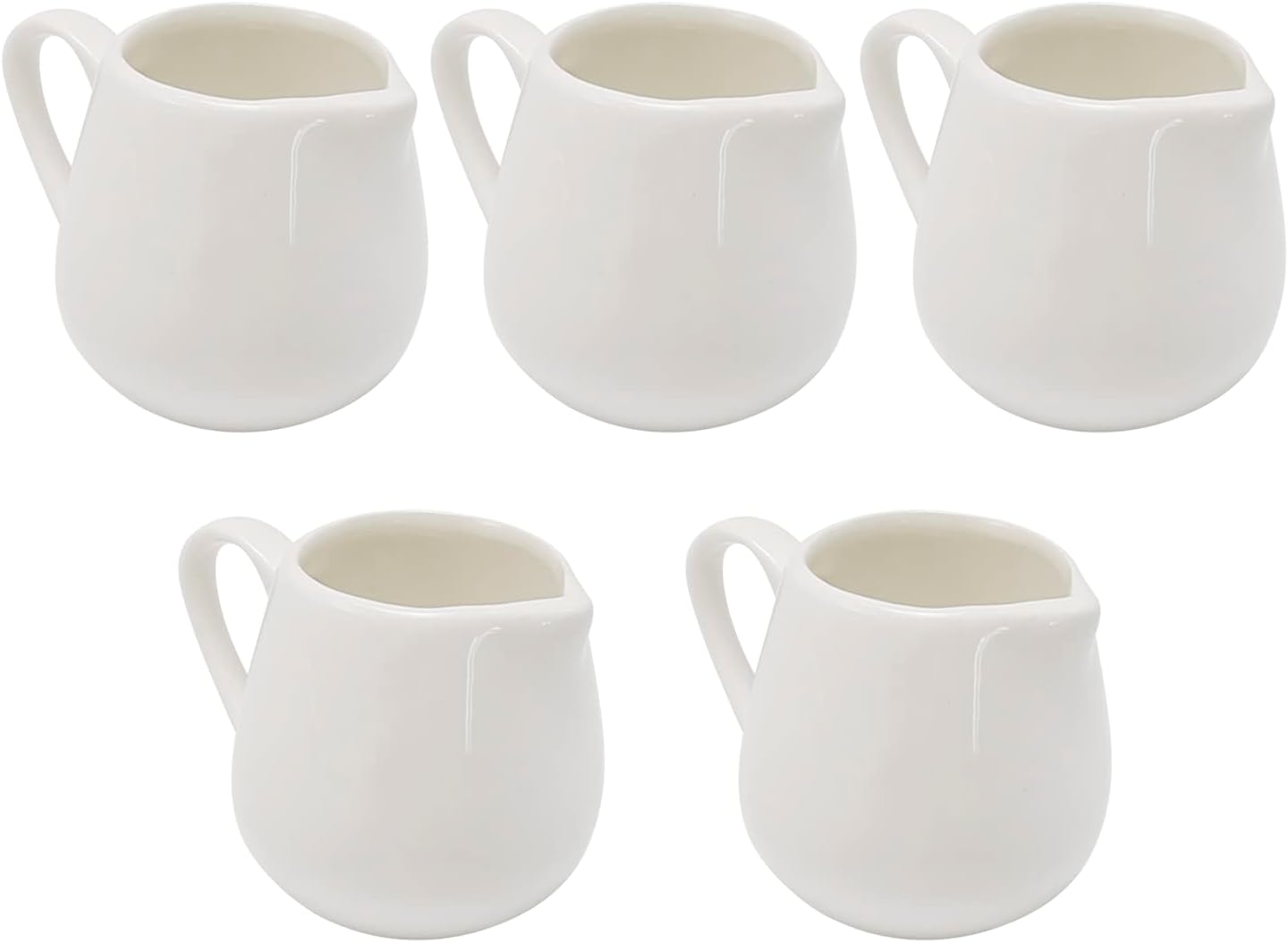 white ceramic milk jar 200ml with a weight of 178g with a high quality ceramic handle