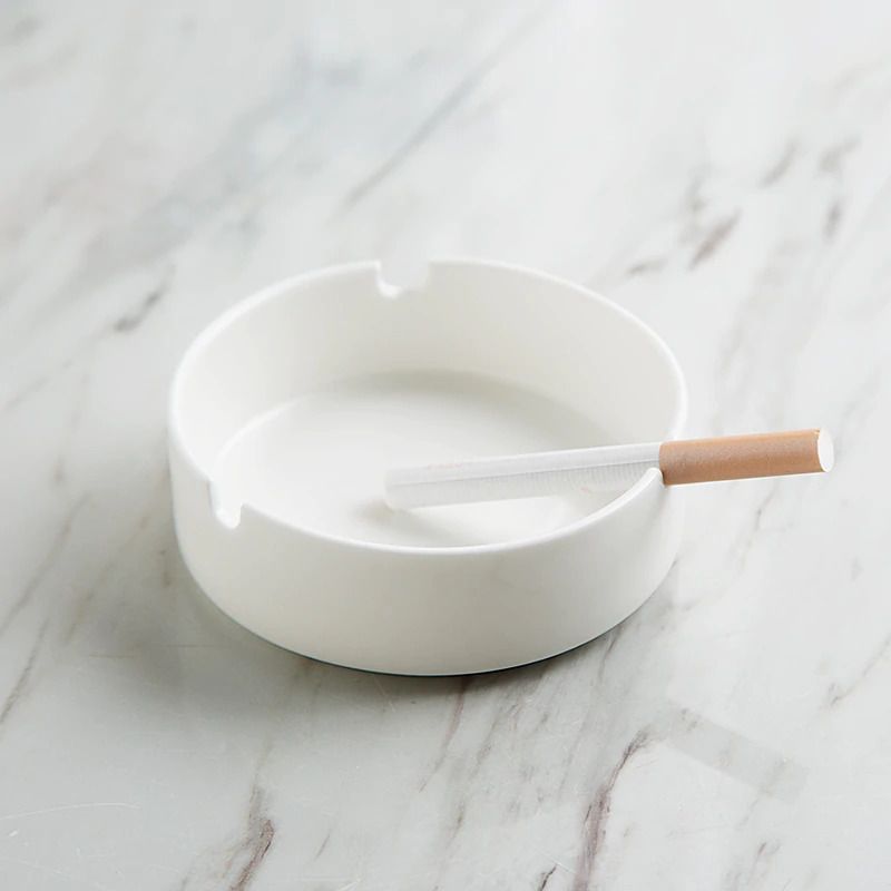 1 pc Ceramic Ash tray Ashtray,Ceramics Desktop Without Lid Ashtray Cool Ash Tray Outside Ashtray for Cigarettes and Cigars Outdoor Indoor for Patio Office and Home Decor