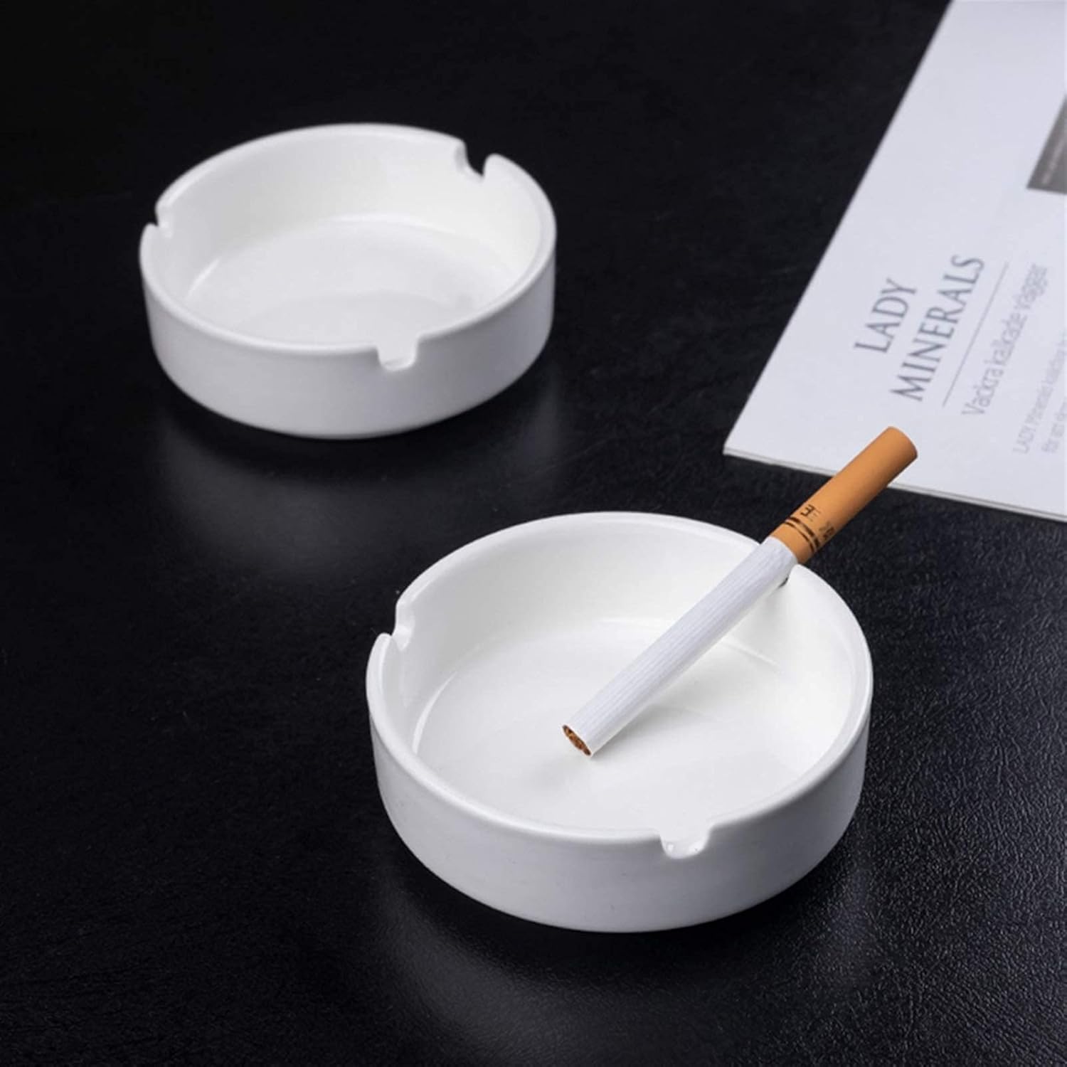 1 pc Ceramic Ash tray Ashtray,Ceramics Desktop Without Lid Ashtray Cool Ash Tray Outside Ashtray for Cigarettes and Cigars Outdoor Indoor for Patio Office and Home Decor
