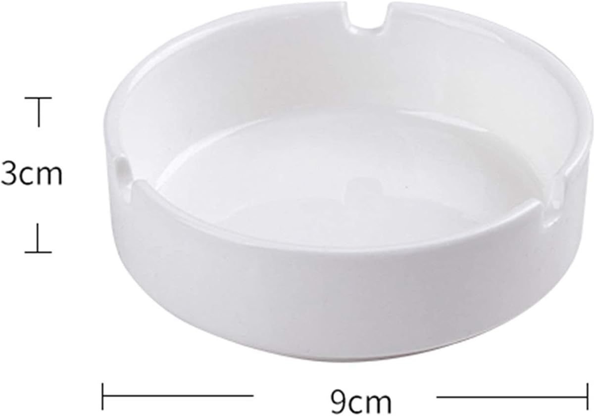 1 pc Ceramic Ash tray Ashtray,Ceramics Desktop Without Lid Ashtray Cool Ash Tray Outside Ashtray for Cigarettes and Cigars Outdoor Indoor for Patio Office and Home Decor