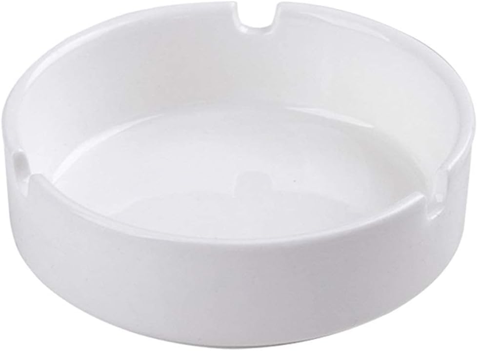1 pc Ceramic Ash tray Ashtray,Ceramics Desktop Without Lid Ashtray Cool Ash Tray Outside Ashtray for Cigarettes and Cigars Outdoor Indoor for Patio Office and Home Decor