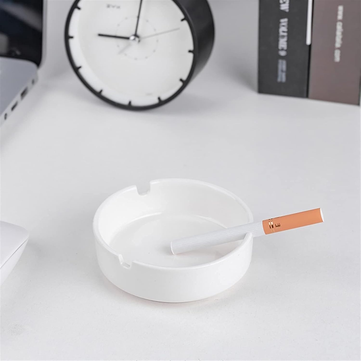 1 pc Ceramic Ash tray Ashtray,Ceramics Desktop Without Lid Ashtray Cool Ash Tray Outside Ashtray for Cigarettes and Cigars Outdoor Indoor for Patio Office and Home Decor