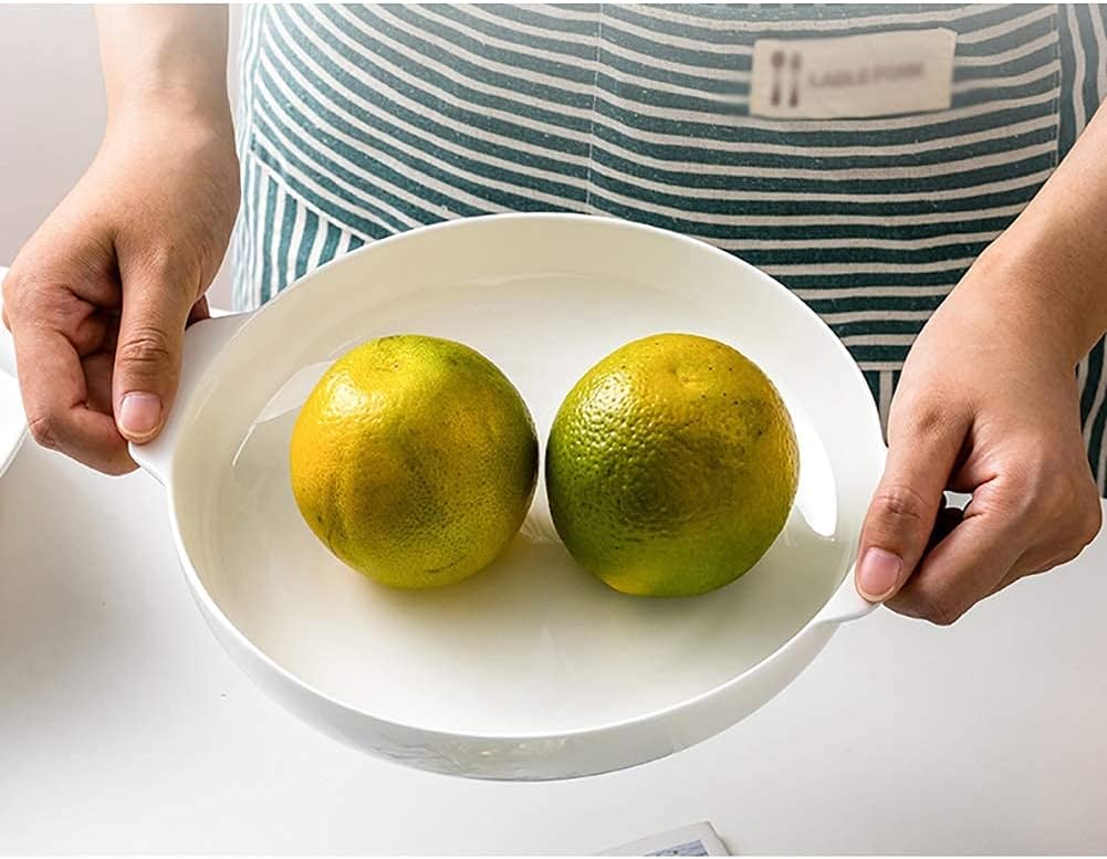 1 pc Ceramic round baking tray durable Plate Dishwasher Safe Baking Dishes, Lasagna Pan, Ceramic Bakeware Ideal