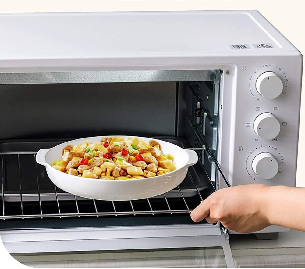 1 pc Ceramic round baking tray durable Plate Dishwasher Safe Baking Dishes, Lasagna Pan, Ceramic Bakeware Ideal