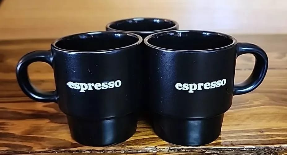 1 pc Stackable Expresso cup Stackable Coffee Mug Set  for Coffee, Tea, Cocoa, Milk Stackable Coffee Cups for Cappuccino,  Cortado, Dishwasher & Microwave Safe,
