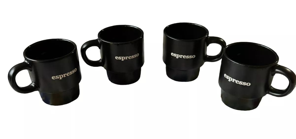 1 pc Stackable Expresso cup Stackable Coffee Mug Set  for Coffee, Tea, Cocoa, Milk Stackable Coffee Cups for Cappuccino,  Cortado, Dishwasher & Microwave Safe,