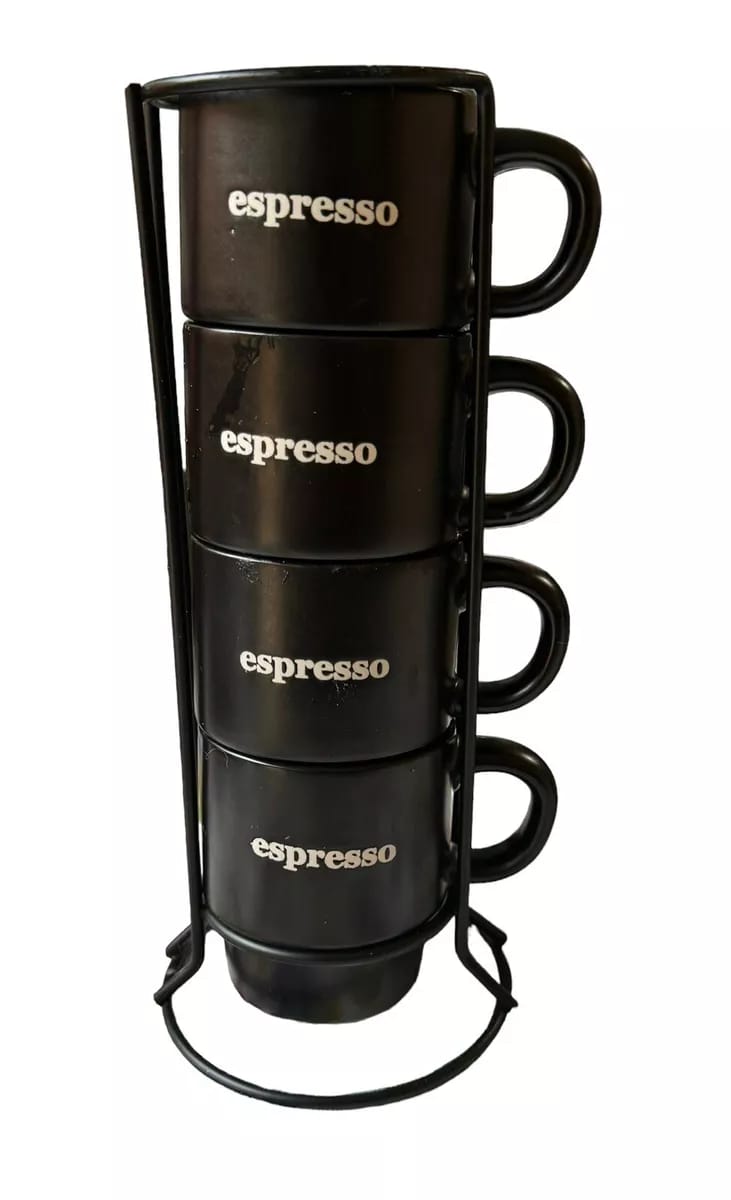 1 pc Stackable Expresso cup Stackable Coffee Mug Set  for Coffee, Tea, Cocoa, Milk Stackable Coffee Cups for Cappuccino,  Cortado, Dishwasher & Microwave Safe,
