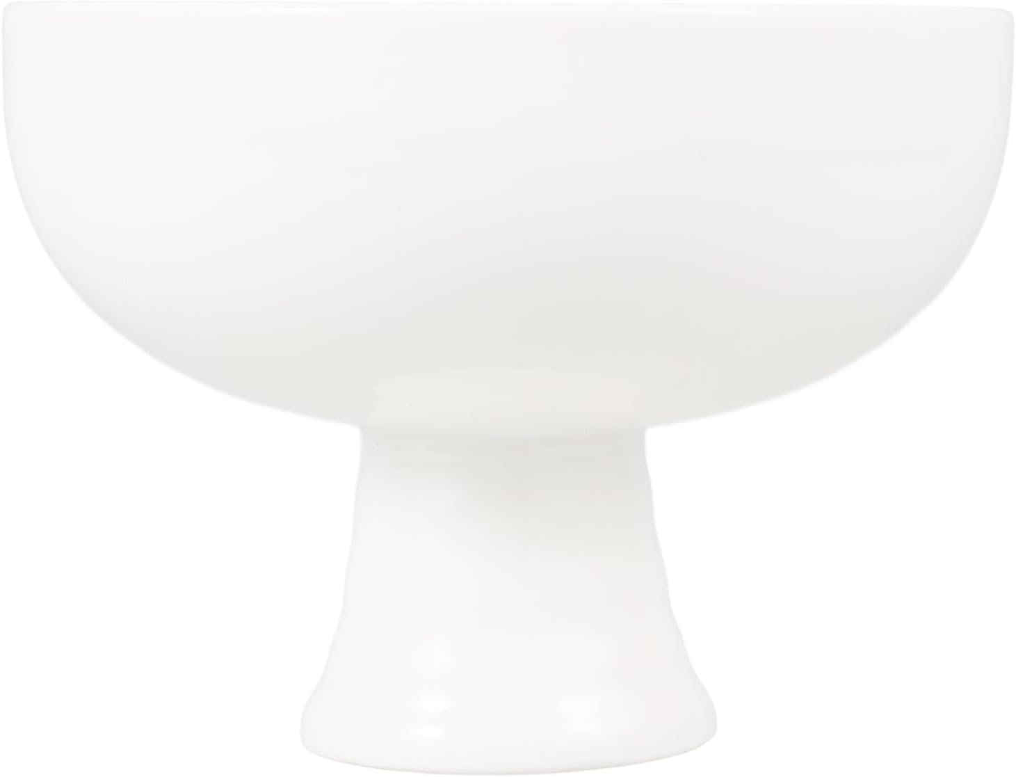 1 pc Ceramic Bowl with Stand.Ceramic Footed Bowl Round Bowl Fruit Bowl Decorative Bowl for Kitchen Table Decor White