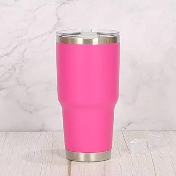 1pc 1000ml Travel tumbler with straw made of high stainless steel,Double-layer vacuum insulation design, which can keep your drink hot for 6 hours and cold for 12 hours,