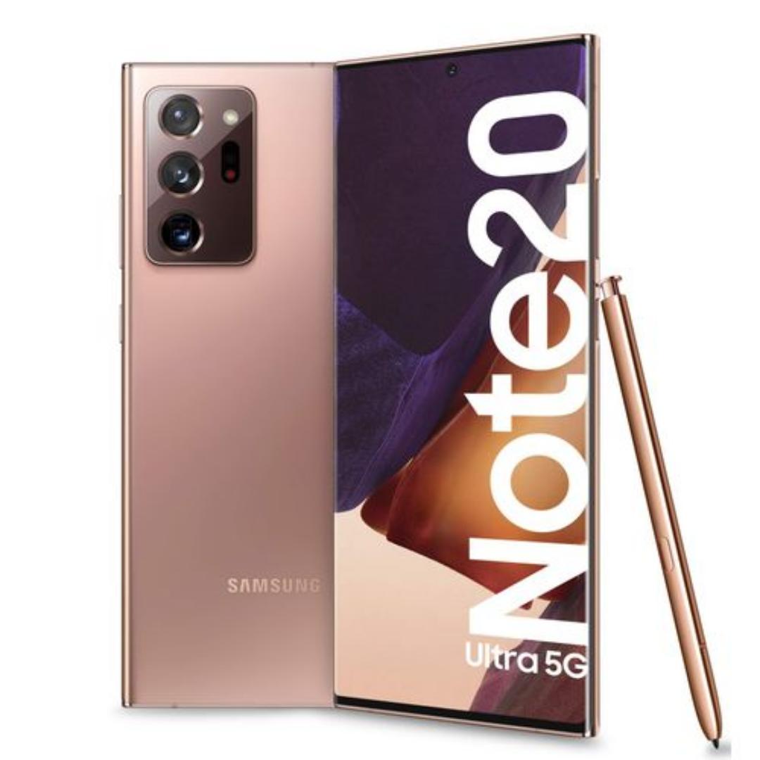 REFURBISHED D SAMSUNG GALAXY NOTE 20; ULTRA 5G Dual SIM +Esim128GB+12GB Bronze 4500mAh, 6.9", dynamic AMOLED 120Hz,Camera 108MP+12MP+12MP, Selfie 10MP