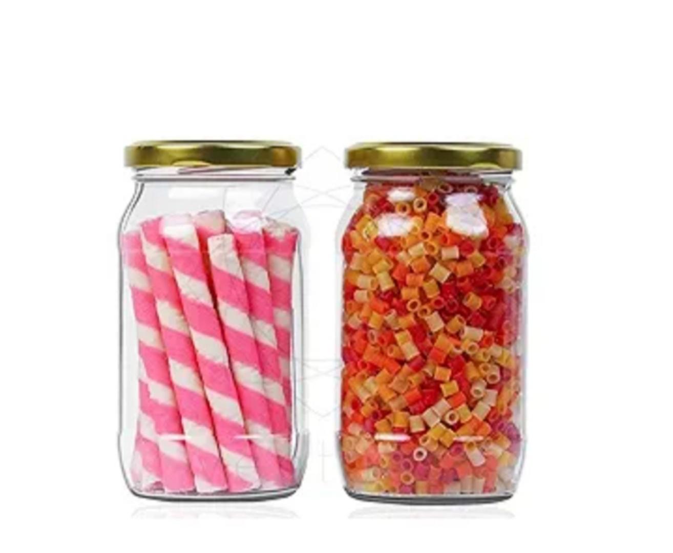 2 Piece 1Litre Airtight Glass Jar Containers Food Storage Containers