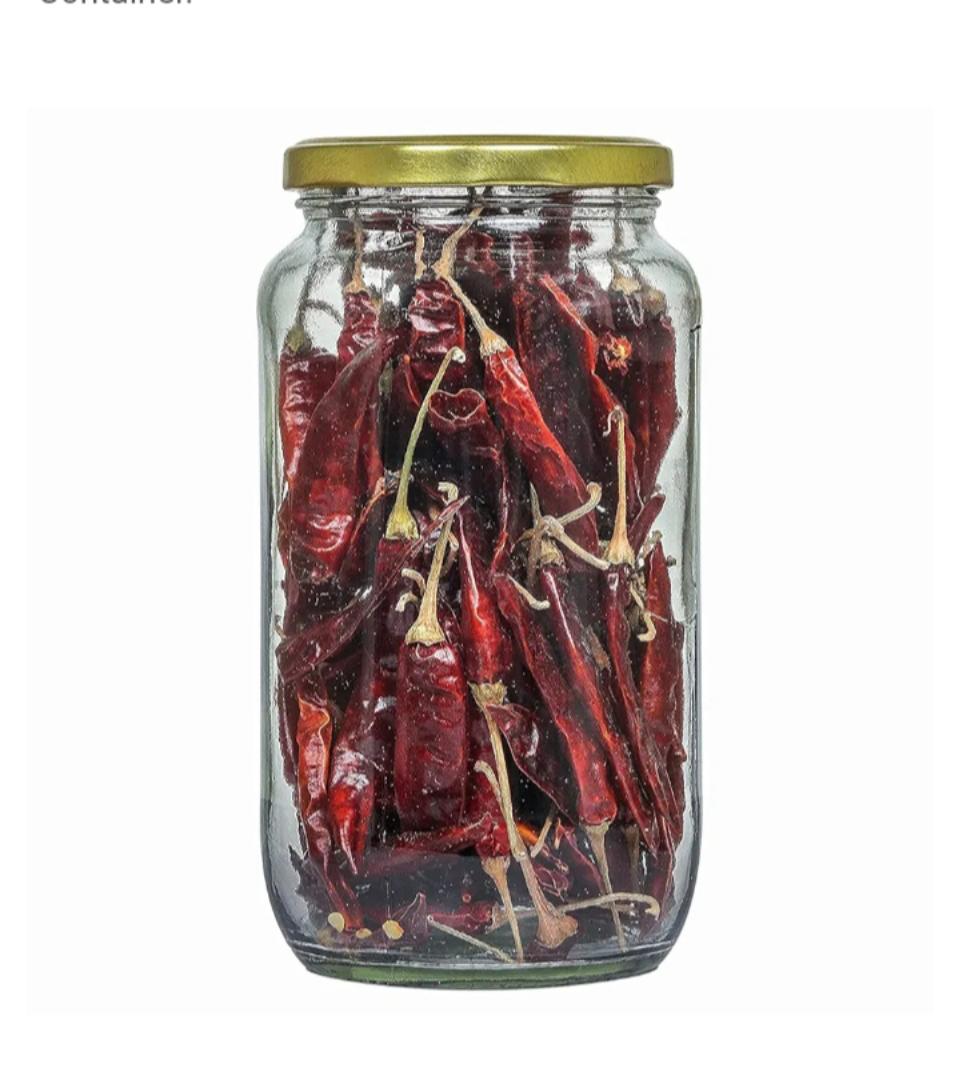 2 Piece 1Litre Airtight Glass Jar Containers Food Storage Containers