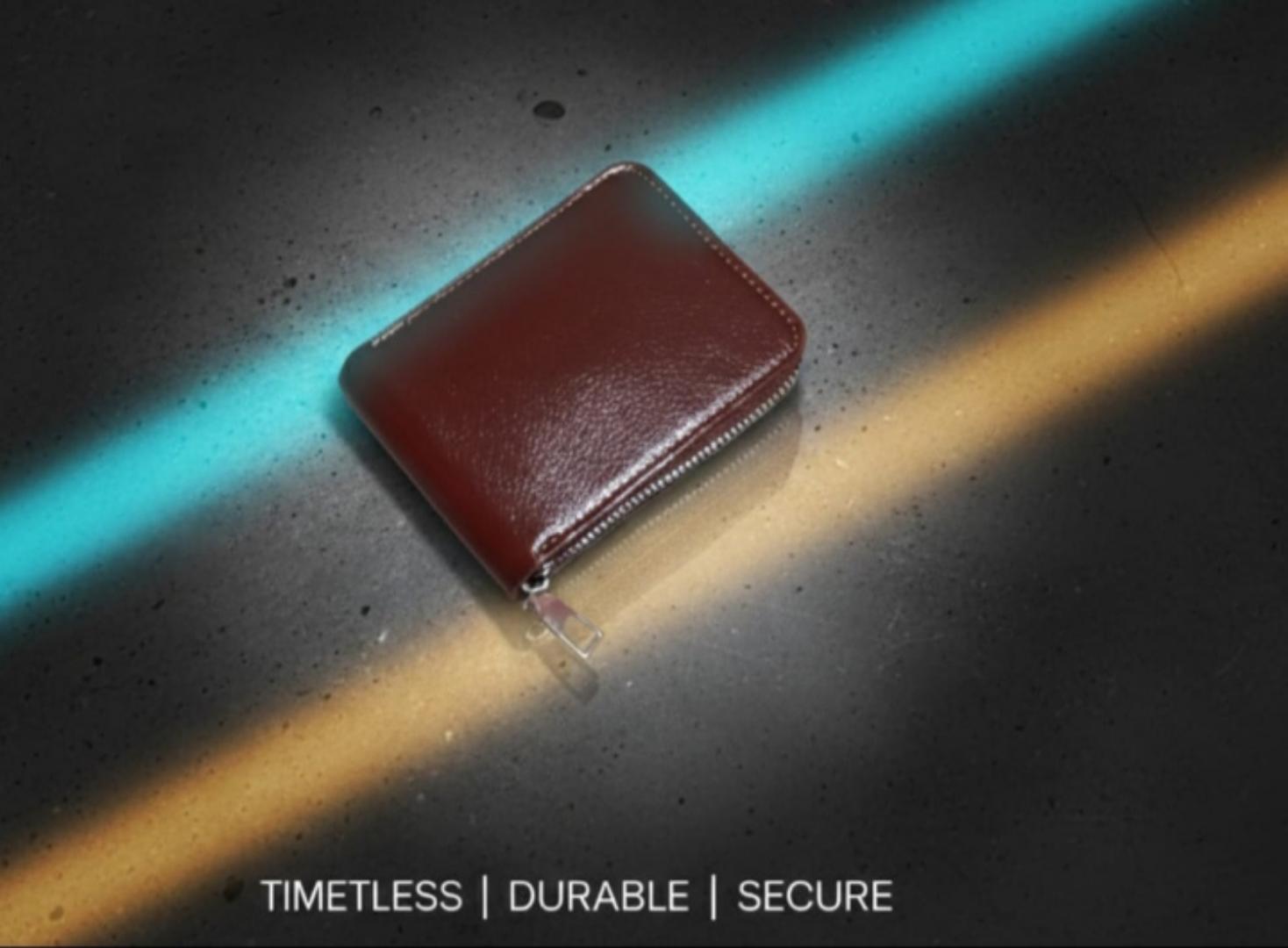 (LIMITED OFFER) Men's Leather Wallet Classic Male Purse Mens Zipper Wallet Money And Card Holder