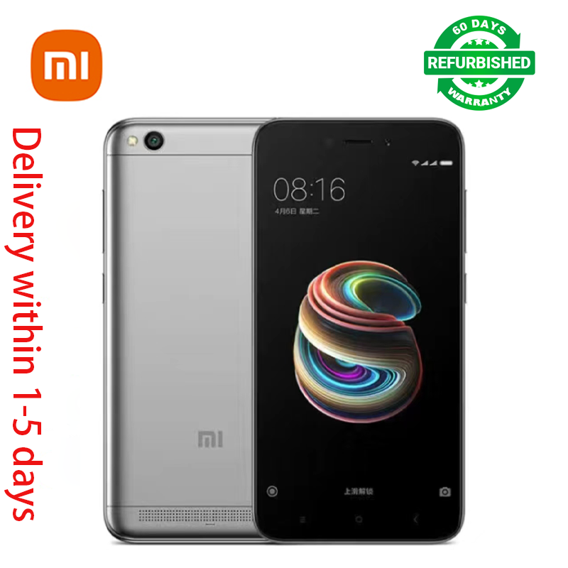 Refurbished Xiaomi Redmi 5a 16GB/32GB Global System 13PM + 5PM 3000mAh Qualcomm Processor Dual SIM