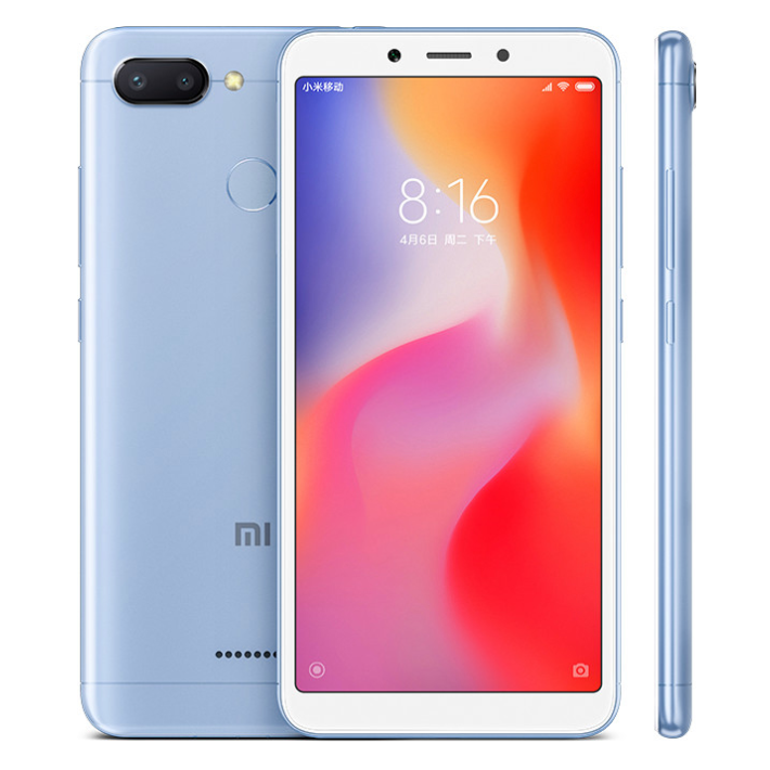 Refurbished Phones Xiaomi Redmi 6 Global OS 64GB+4GB 3000mAh 5.45 inches Dual SIM Smartphone