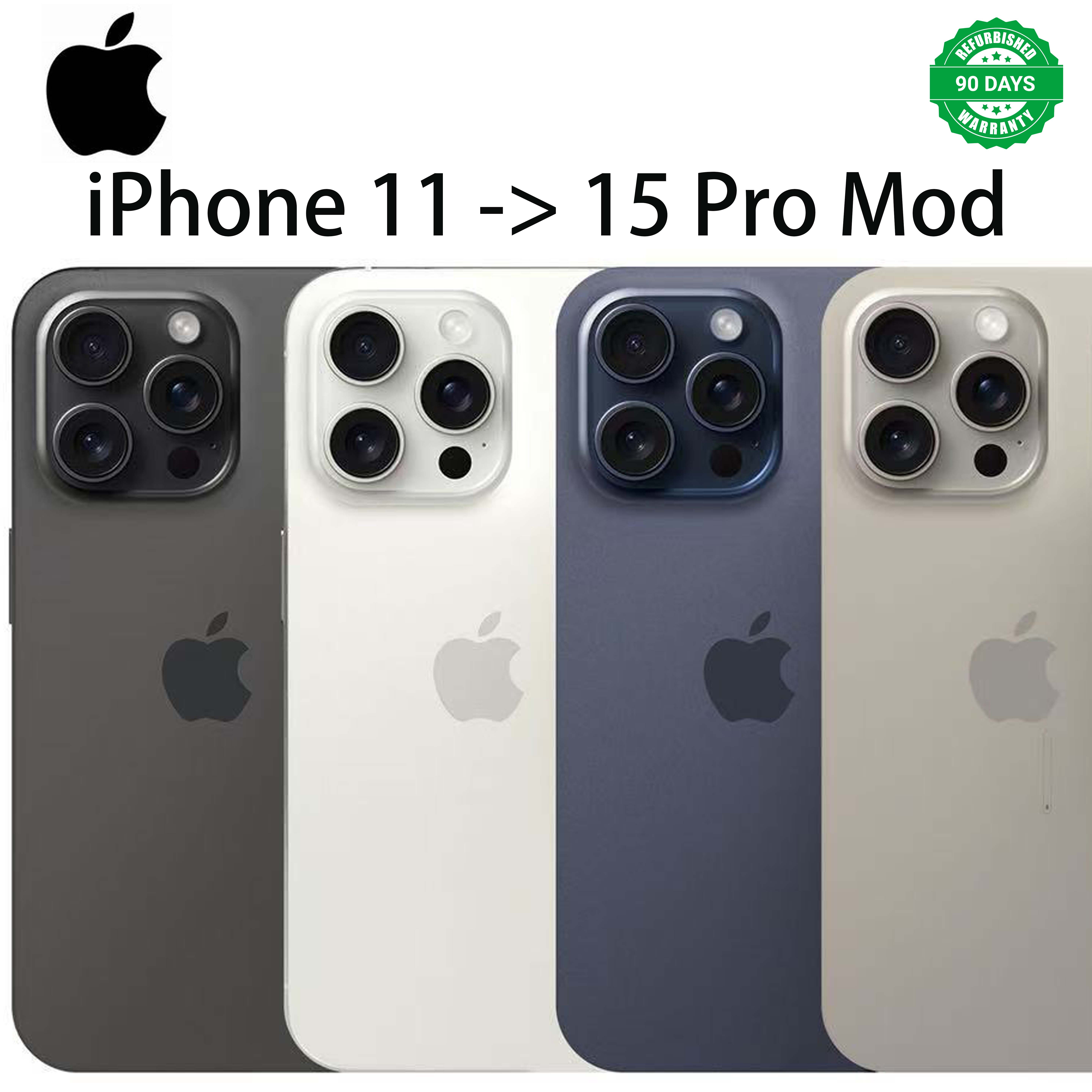 Refurbished Transform an iPhone 11 into an iPhone 15 Pro (appearance). 6.1 inch  A13 BIONIC  12MP  64GB；128GB；256GB