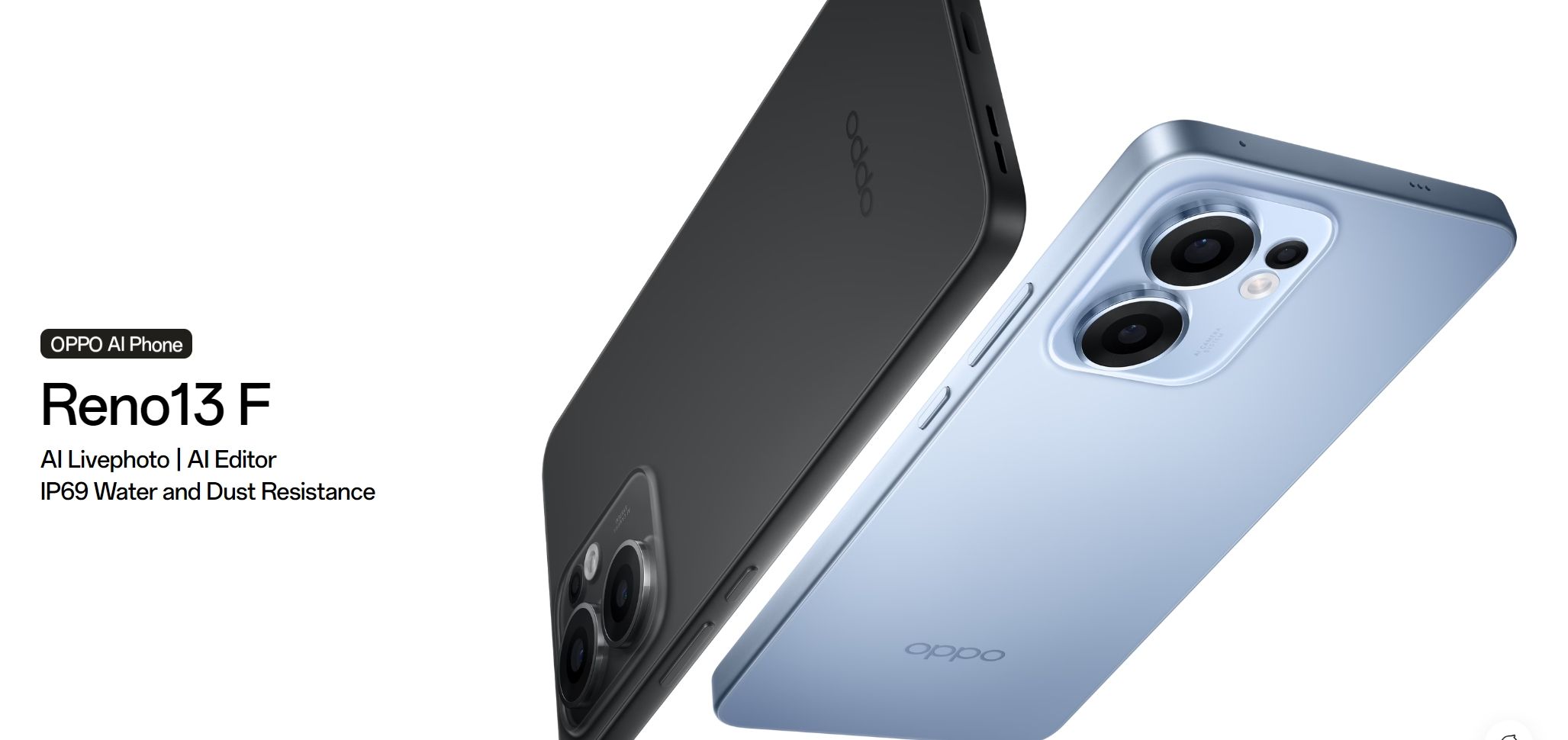 Brand New Oppo Reno 13F 8GB+256GB 6.67 Inches AMOLED 120Hz Display 50MP+32MP Front and Back Camera 5800mAh Battery 45W Fast Charge IP69 Dust Water Pressure Resistant Smart Phone