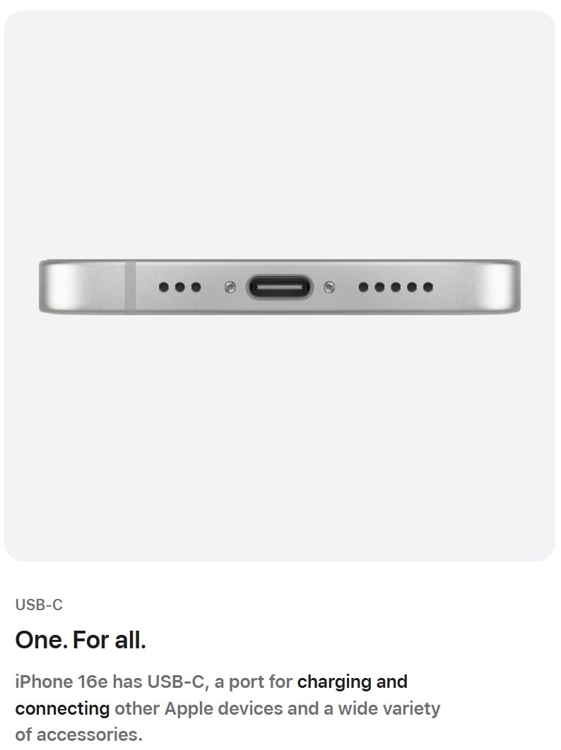 [New Launch] Apple iPhone 16e 256GB+8GB 6.1" Super Retina XDR OLED Display 48MP+12MP Cameras 4005mAh Battery Face ID IP68 Dust/Water Resistant Ceramic Shield Apple A18 Bionic Chip iOS Smart Phone