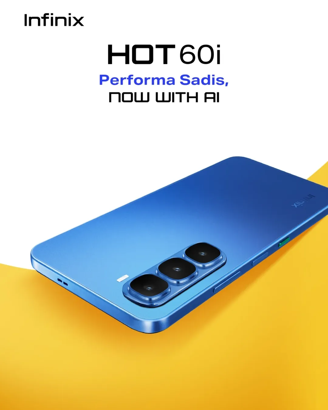 [New Arrival] Infinix Hot 60i 128GB+6GB 6.7" IPS LCD 120Hz Display 50MP Camera 5160mAh Battery 45W Fast Charging IP64 Dust/Water Resistant Dual SIM MTK Helio G81 Ultimate Bypass Charging AI Smartphone