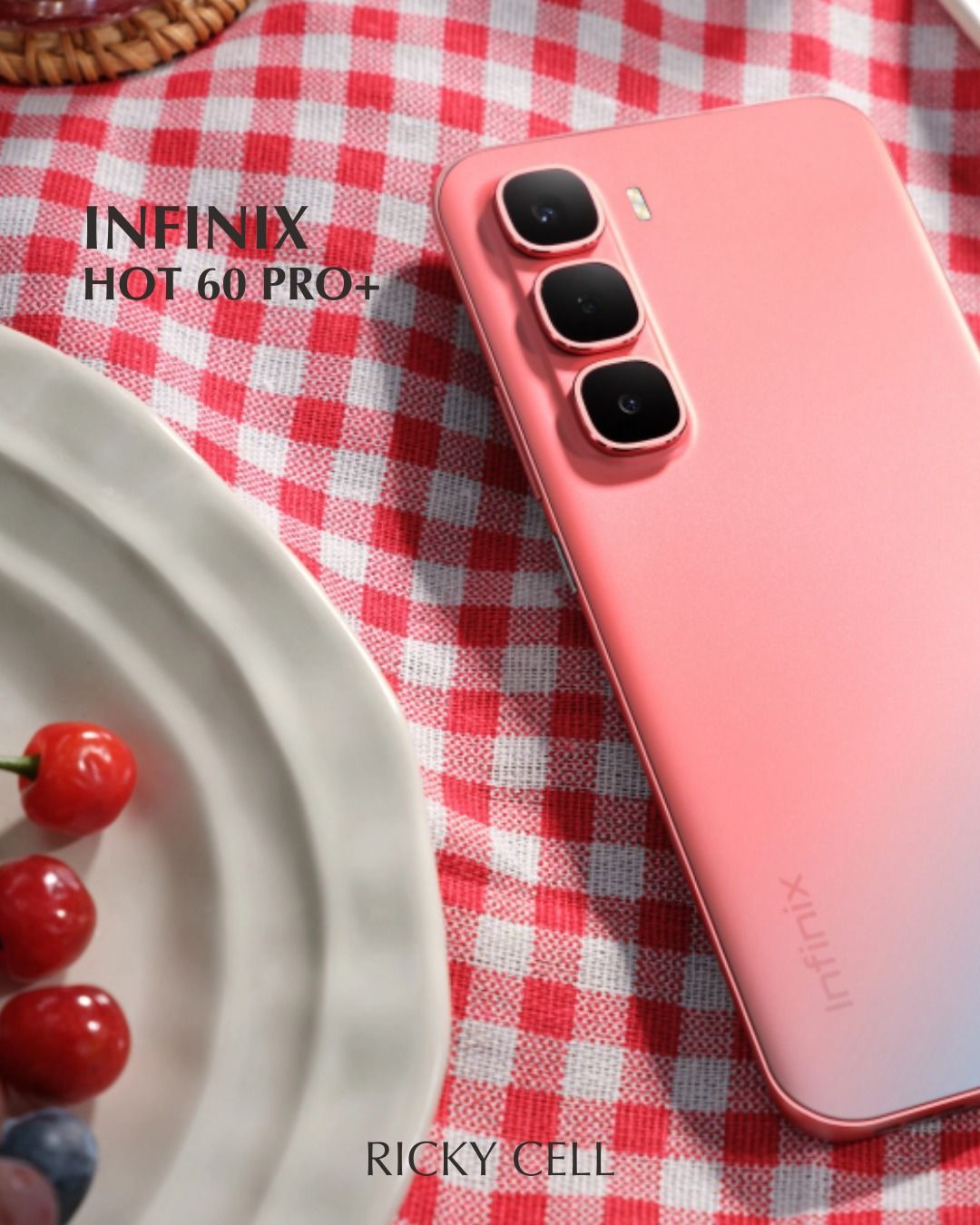 [Limited Time-Deal] Infinix Hot 60 Pro Plus 256GB+16(8+8)GB 6.78" 144Hz Curved AMOLED Display 50+13MP Camera 5160mAh Battery 45W Fast Charging Corning Gorilla IP65 Infinix Hot 60 Pro+ AI Smartphone