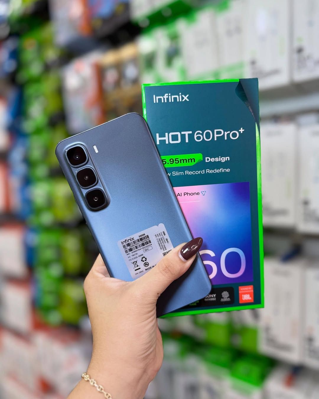 [Limited Time-Deal] Infinix Hot 60 Pro Plus 256GB+16(8+8)GB 6.78" 144Hz Curved AMOLED Display 50+13MP Camera 5160mAh Battery 45W Fast Charging Corning Gorilla IP65 Infinix Hot 60 Pro+ AI Smartphone