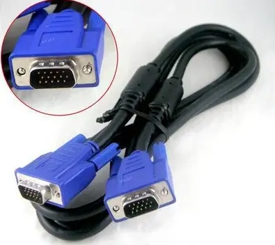 VGA Cable - 1.5M - Blue x Black.15 Pin Male Port to Male Port VGA Cable. Buy 1.5M | 3M| 5M| 10M VGA Cable