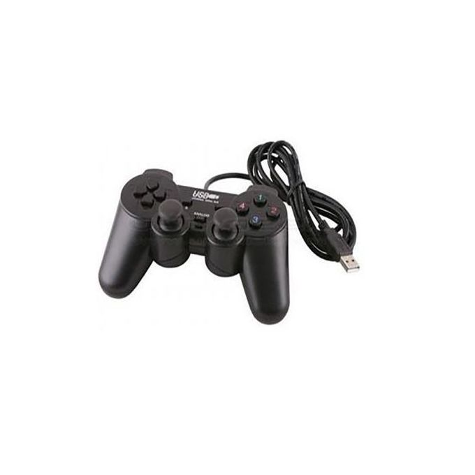 Ucom USB Wired PC Gamepad + Game Controller Dual Shock/Game Pad Joypad Control for Laptop/PC Computer Gaming Black