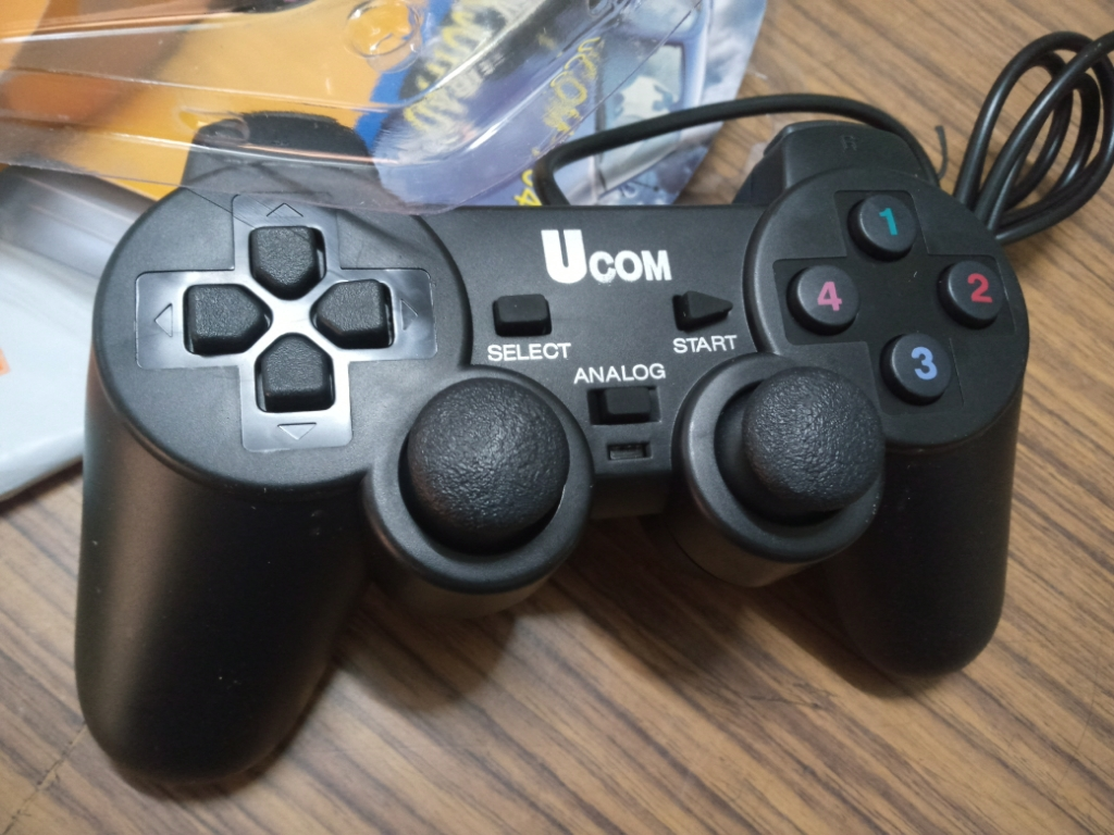 Ucom USB Wired PC Gamepad + Game Controller Dual Shock/Game Pad Joypad Control for Laptop/PC Computer Gaming Black