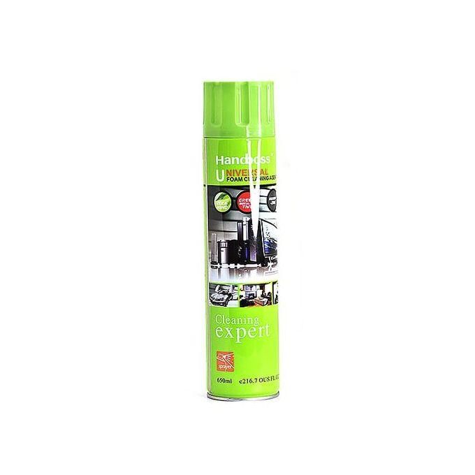 Handboss Universal Foam Cleaning - 650ml. Non-toxic, anti-microbial - deodorizing agent. For computers, photocopy machines, printers, car and industry machines, furniture, floor and ceramic products.