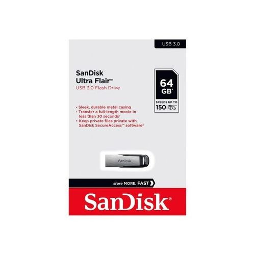 SanDisk Ultra Flair 8GB, 16GB, 32GB, 64GB, 128GB USB 3.0 High Speed Data Transfer. 130Mbps Max Transfer Speeds