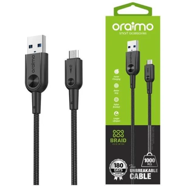 Oraimo Fast Charging Type C USB Cable. Supports all phones. tablets.  Charging with 18W output-3.6x faster than standard charger