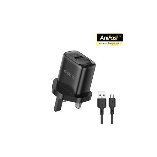 Oraimo 2A Fast Charging Charger with Micro USB / Type-C Cable – Universal Wall Adapter for Android and iOS Devices