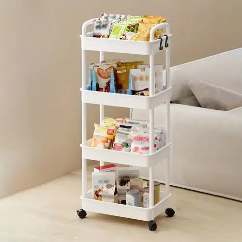 Fruit stand/ snack stand/ bathroom stand. 4 Tier Slim Storage Shelf Kitchen Bathroom Organiser Rack Shelving Unit Wheels