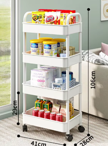 Fruit stand/ snack stand/ bathroom stand. 4 Tier Slim Storage Shelf Kitchen Bathroom Organiser Rack Shelving Unit Wheels