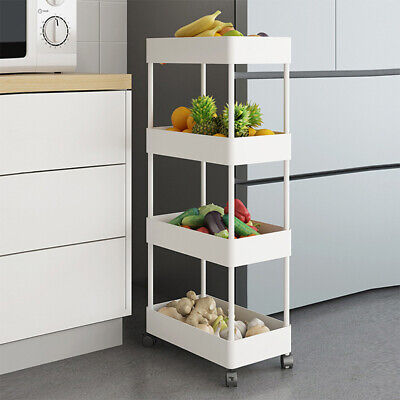 Fruit stand/ snack stand/ bathroom stand. 4 Tier Slim Storage Shelf Kitchen Bathroom Organiser Rack Shelving Unit Wheels