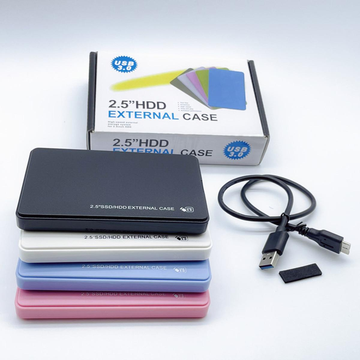 2.5" HDD Hard Disk Drive Enclosure External Casing. USB 3.0 to III Supports UASP Protocol. LED power indicators