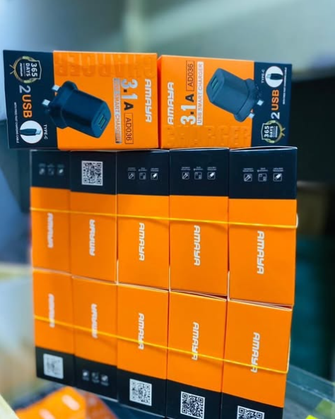 NEW!!! Amaya AD036 USB SMART CHARGER. Amaya 3.1A 2 usb smart charger with free micro fast charging cable