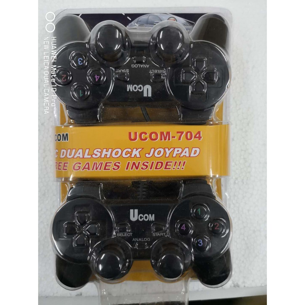 NEW!!! TWIN Ucom PC Dual Shock JoyPad PC JoyStick Controller UC-JS704S2. PC USB Game Controller Twin Pad.