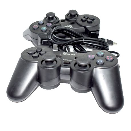 NEW!!! TWIN Ucom PC Dual Shock JoyPad PC JoyStick Controller UC-JS704S2. PC USB Game Controller Twin Pad.