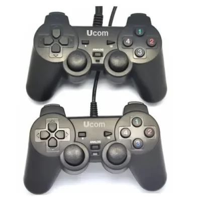 NEW!!! TWIN Ucom PC Dual Shock JoyPad PC JoyStick Controller UC-JS704S2. PC USB Game Controller Twin Pad.