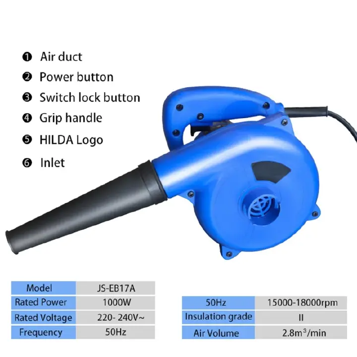 Generic Computer Air/Dust Blower With Suction Functions. With High Pressure Air Output. Cleans Unreachable Places Variable speed control. Larger trigger with Lock on button
