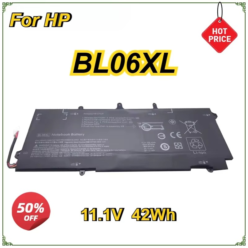Laptop Battery for HP EliteBook Folio 1040 G0 G1 G2 Series BL06 HSTNN-DB5D HSTNN-W02C 722236-171 BL06042XL 3 Cells