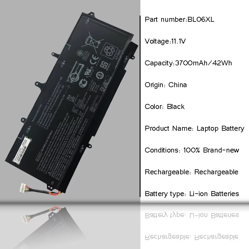 Laptop Battery for HP EliteBook Folio 1040 G0 G1 G2 Series BL06 HSTNN-DB5D HSTNN-W02C 722236-171 BL06042XL 3 Cells