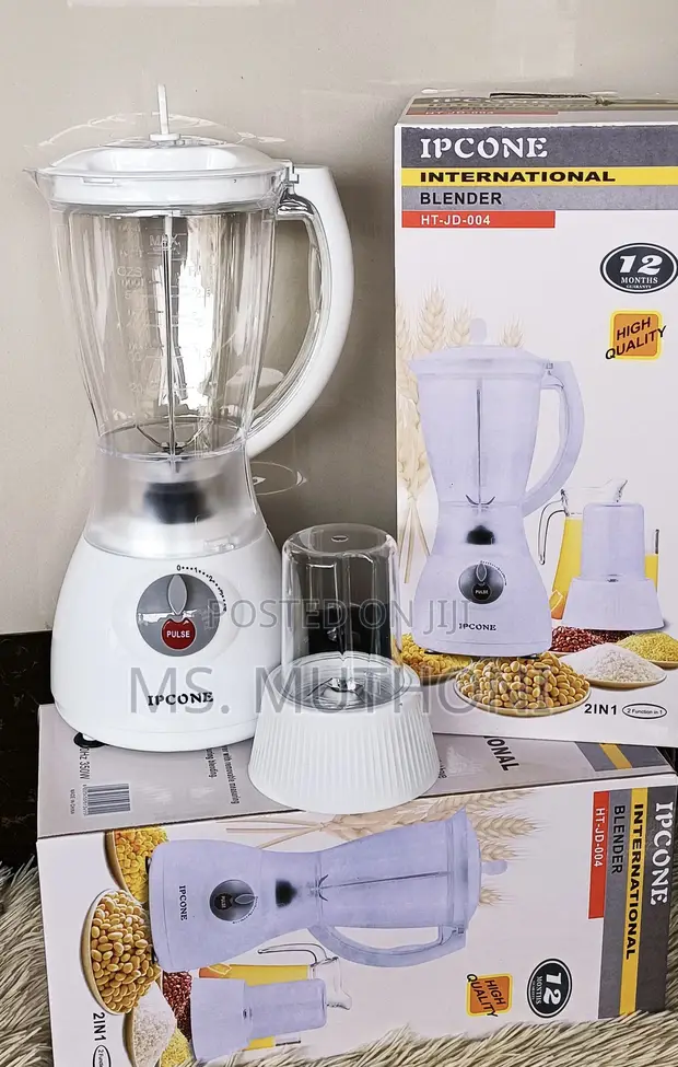 NEW!!! Ipcone Blender With Grinder High Quality 2 in 1 Package. Powerful 4 speed motor. Super sharp stainless steel Blades. Unique metal to metal drive shaft