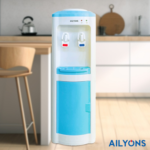 AILYONS AFK-111 Water Dispenser hot and warm water dispenser. Stainless Steel Hot Water Tank. Easy To Use Push Taps. Storage Cabinet