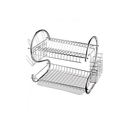 NEW!!! Nunix DR2S 2-Tier Stainless-Steel Dish Rack. Stainless Steel Dish Drainer/ Utensils Rack. Stainless Steel