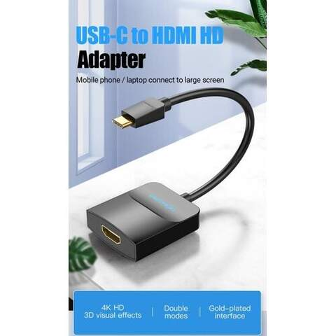 Vention Type C to HDMI Adapter USB-C to 4K HDMI VGA Converter Thunderbolt 3 Dock for MacBook Huawei Mate 30 Pro USB C to VGA