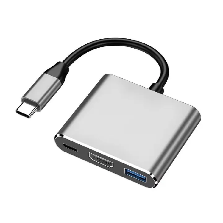 3 in 1 USB-C To HDMI-compatible Cable Converter for Samsung Huawei iPad Mac NS USB 3.1 Type C To HD 4K USB 3.0 Adapter Cable