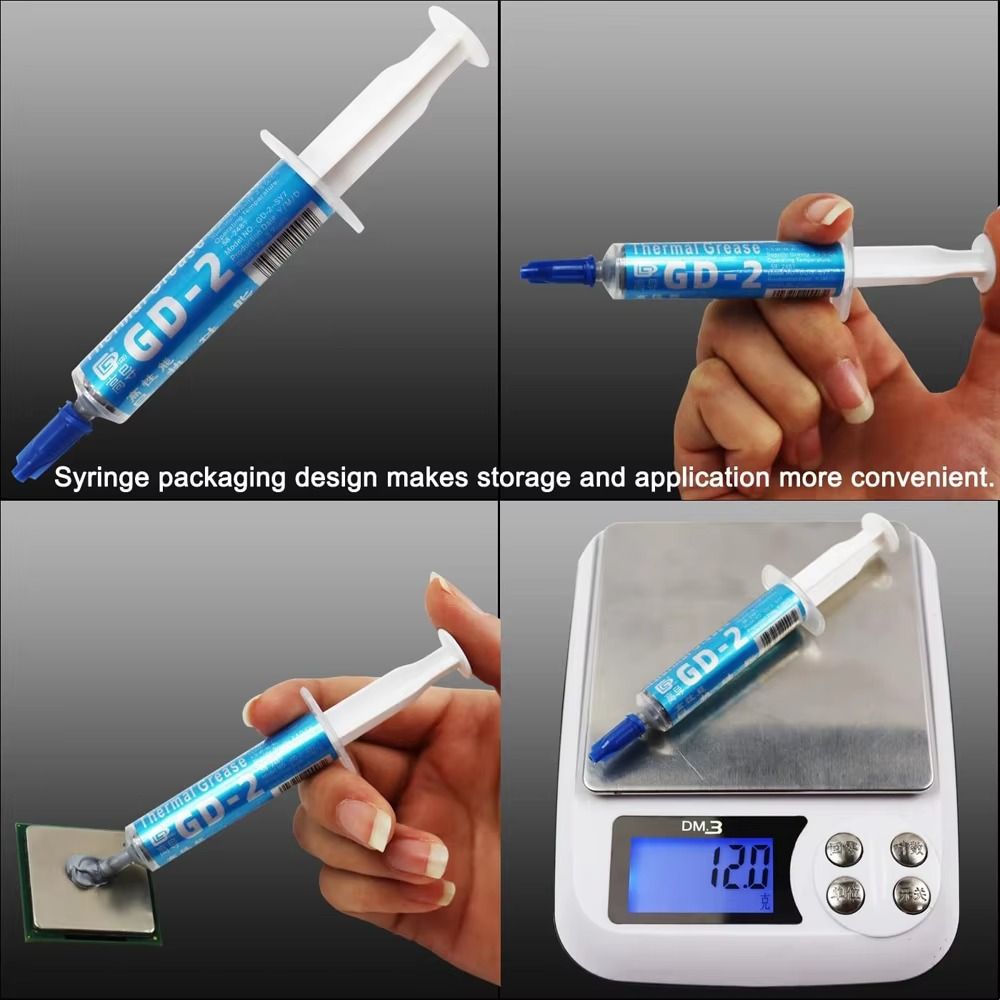 1.93W/m-k HY510 10g/30g Silicone Thermal Paste Heat Transfer Grease Heat Sink CPU GPU Chipset Notebook Computer Cooling Syringe
