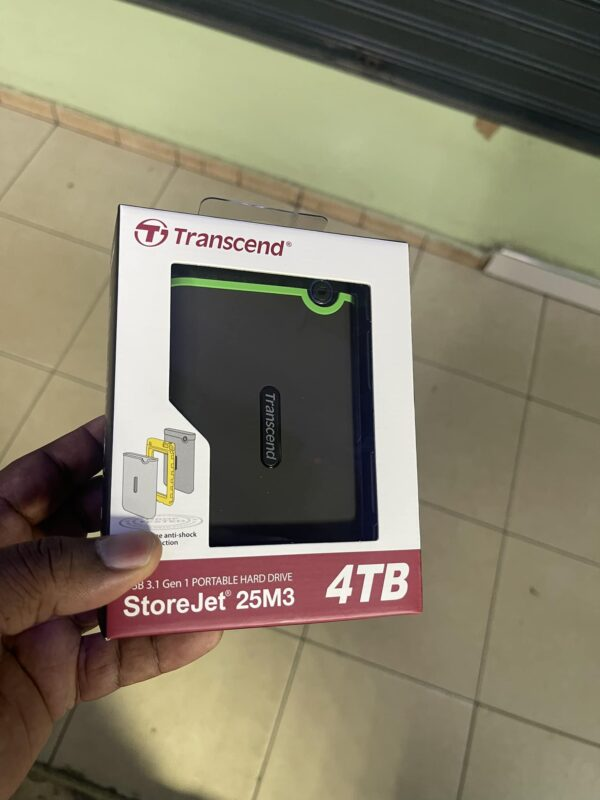 Transcend StoreJet 25M3 1TB / 2TB Portable External Hard Drive – USB 3.1 Gen 1 – Shockproof, Military-Grade Rugged Design, One-Touch Auto Backup, Fast Data Transfer for PC, Mac & Gaming Consoles